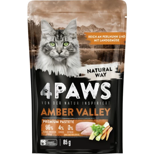 Paws Amber Valley Perlhuhn & Landgemüse 85G 3 Paws Amber Valley Perlhuhn & Landgemüse 85G